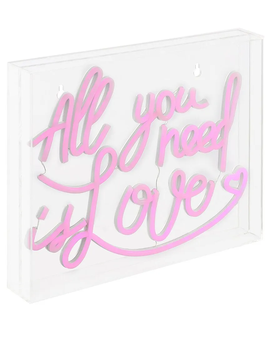 All You Need Is Love Small Acrylic Neon Light - Pink image