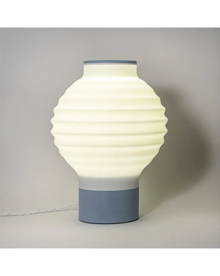 Asian Lantern 15in 3D-Printed Dimmable LED Table Lamp - White, PLA