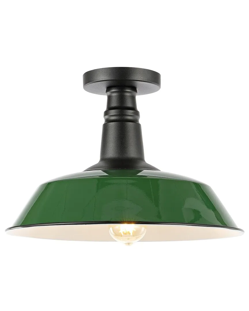 Camila Semi Flush Mount - Green, Metal