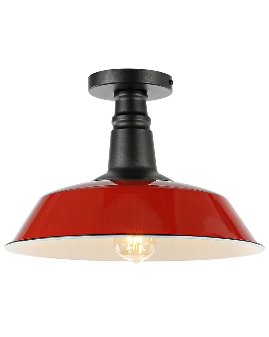 Camila Semi Flush Mount - Red, Metal