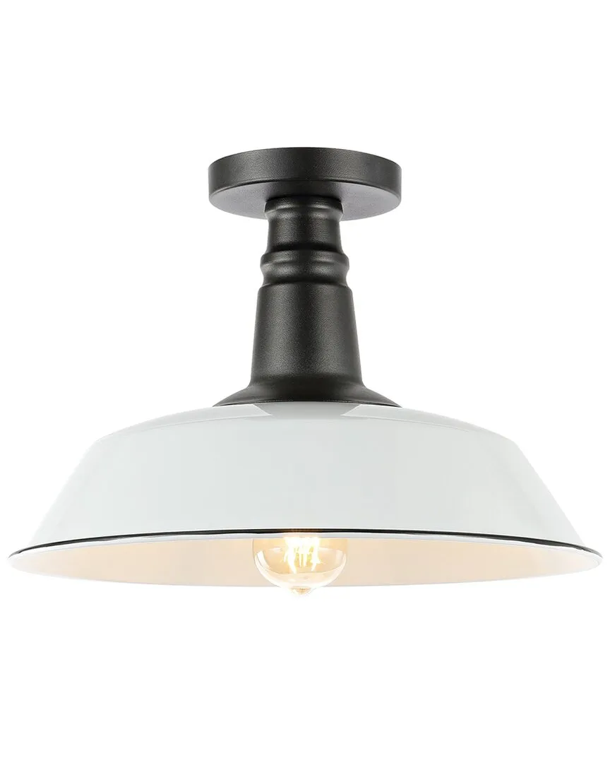 Camila Semi Flush Mount - White, Metal