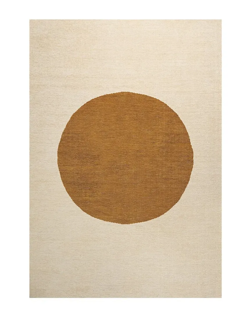 Cirkel Geometric Dot Machine-Washable Rug - Cream image