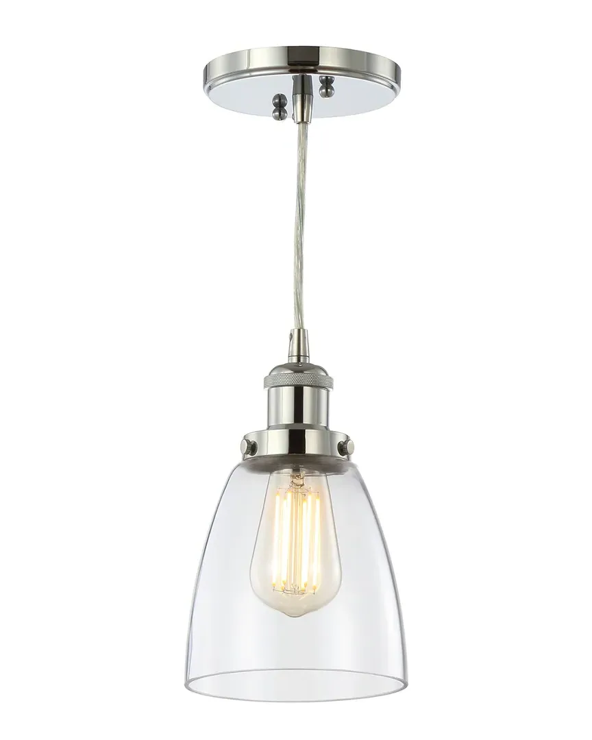Cleo Adjustable Metal Glass LED Pendant - Chrome