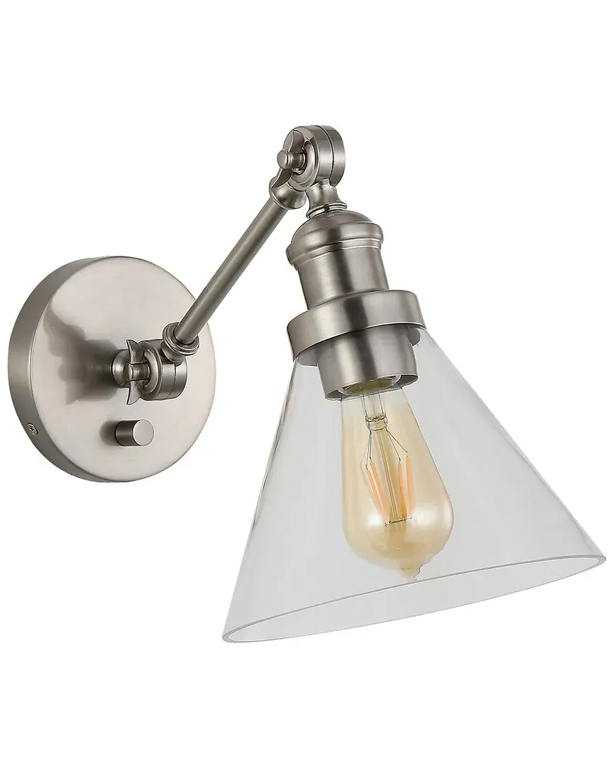 Cowie Adjustable LED Wall Sconce - Nickel, Glass image