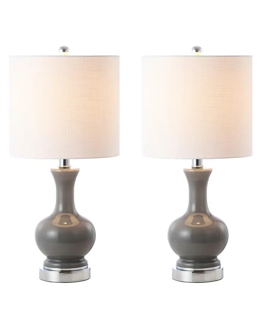 Cox 22in Table Lamp - Grey, Chrome image