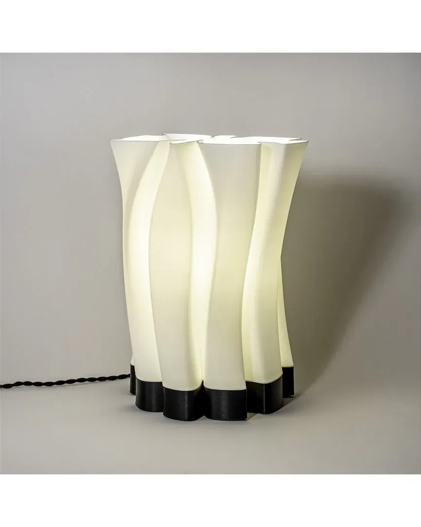 Flame 3D-Printed Dimmable LED Table Lamp - White, PLA image