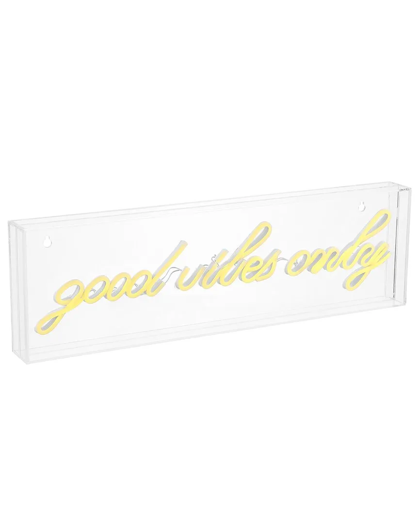 Good Vibes Only LED Neon Light - Yellow, Acrylic