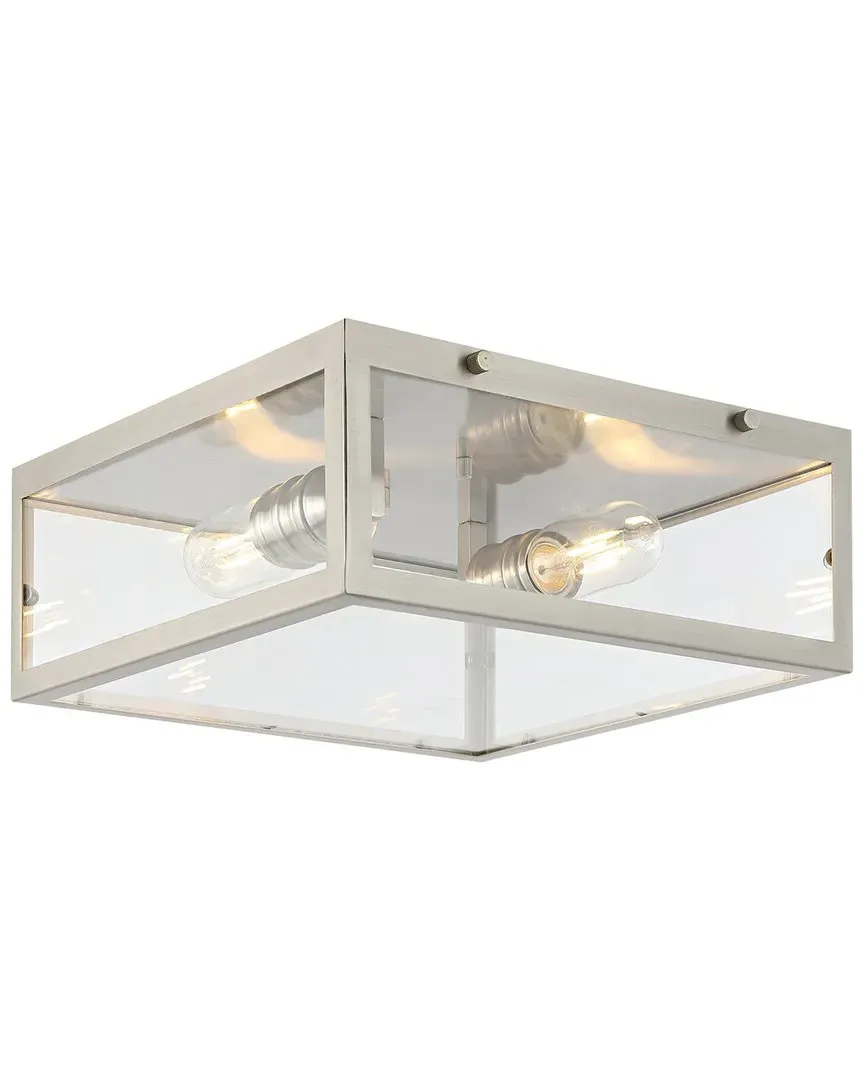 Grayson 12in 2-Light LED Flush Mount - Nickel image