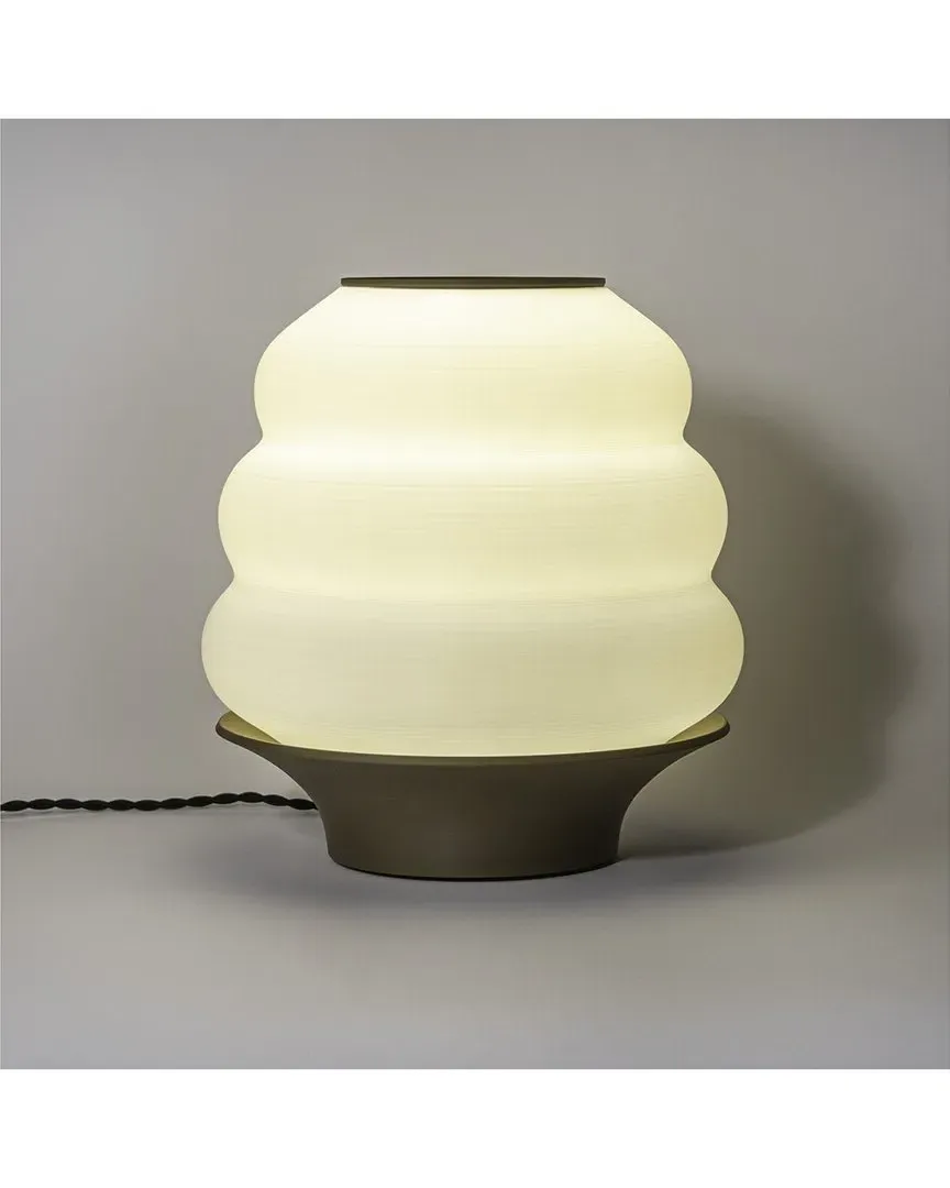 Honey Pot 12in 3D-Printed Dimmable LED Table Lamp - White