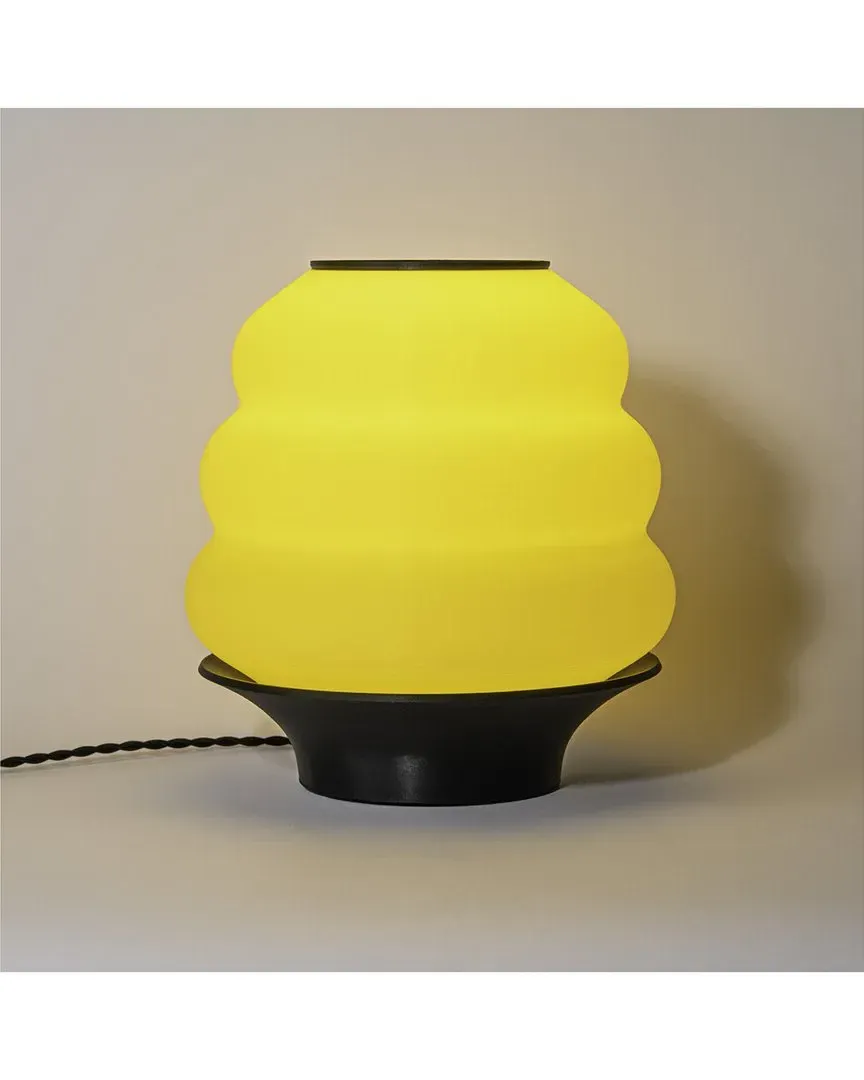 Honey Pot 12in 3D-Printed Dimmable LED Table Lamp - Yellow