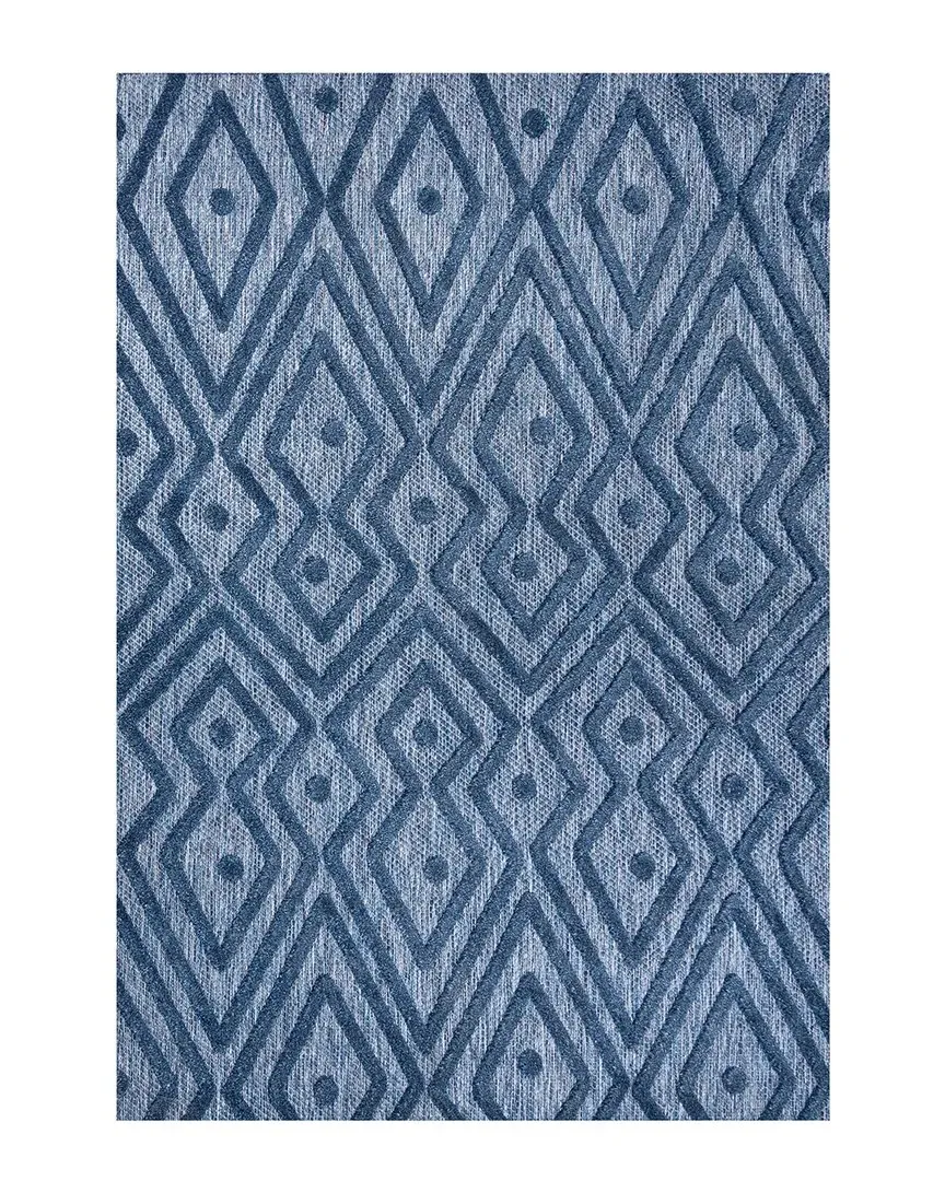 Ibiza Moroccan Indoor/Outdoor Rug - Navy, Polypropylene image