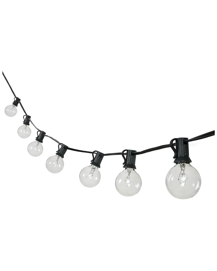 Indoor/Outdoor Globe-Bulb String Lights - Black image
