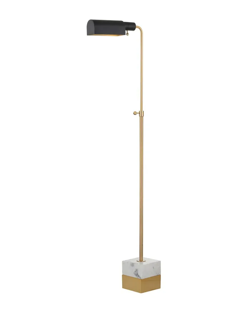 Iva Adjustable Library Floor Lamp - Brass Gold, Metal