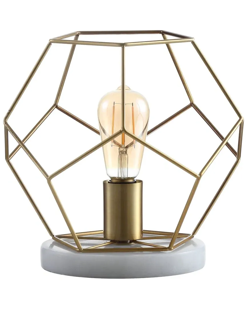 James 10in Table Lamp - Brass Gold, Marble
