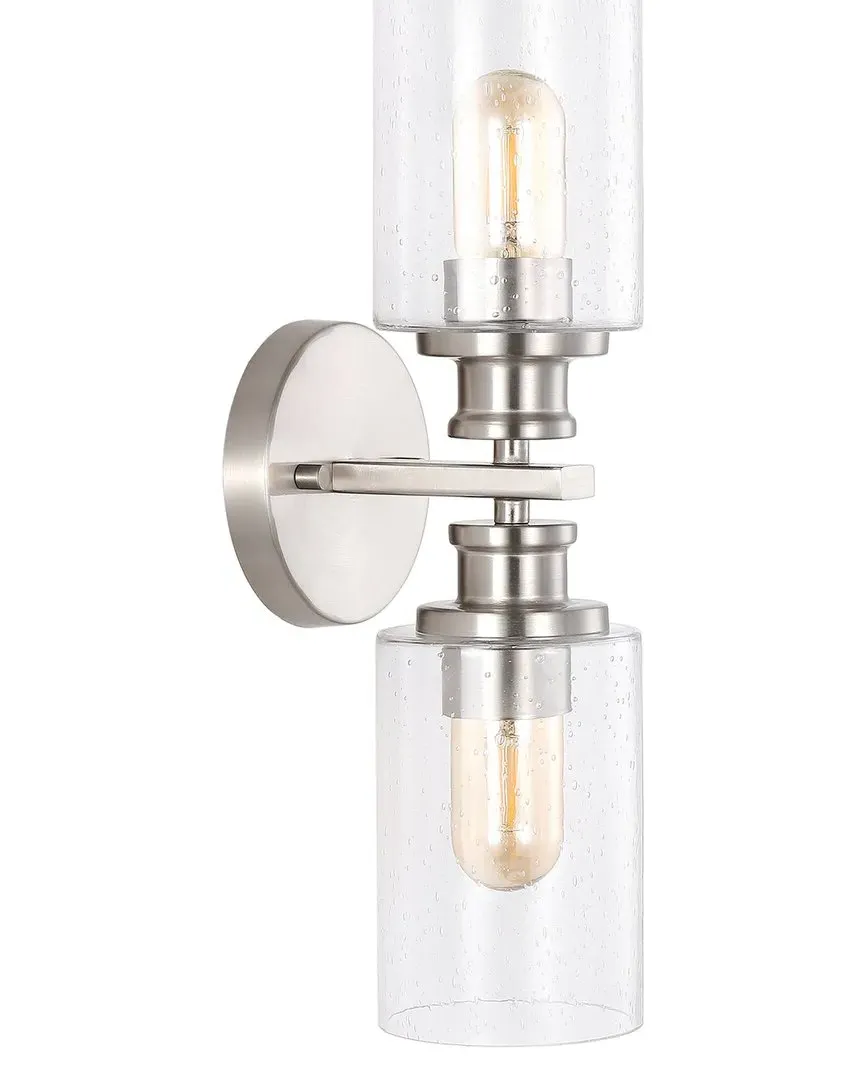 Jules 2-Light LED Vanity - Nickel, Seeded Glass image