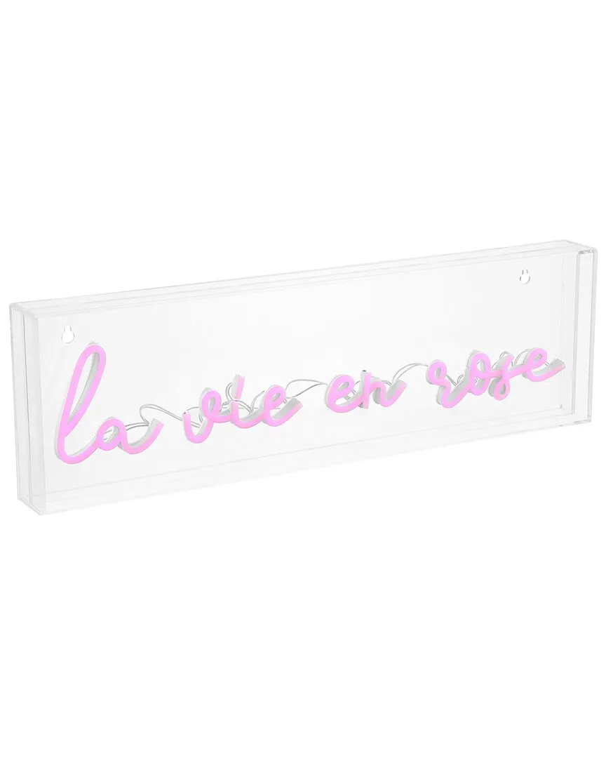 La Vie En Rose LED Neon Light - Pink, Acrylic