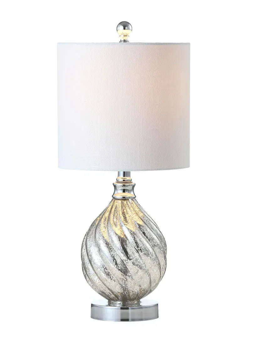 Lawrence LED Table Lamp - Mercury Silver, Glass Metal