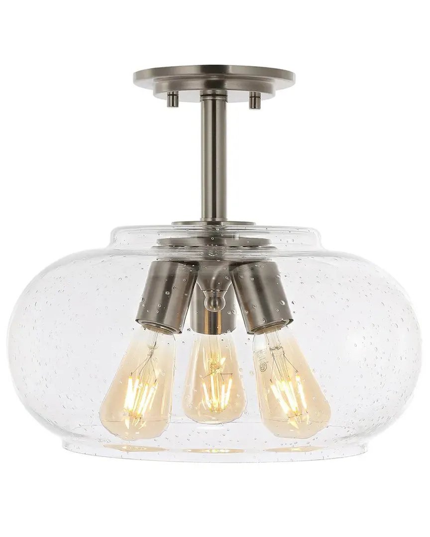 Lina Semi Flush Mount - Clear Glass, Nickel image
