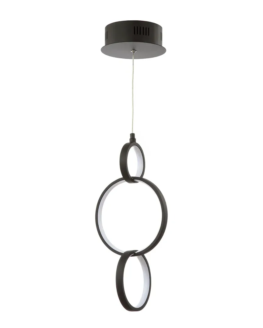 Loop 7.75in Adjustable LED Ring Pendant - Black image