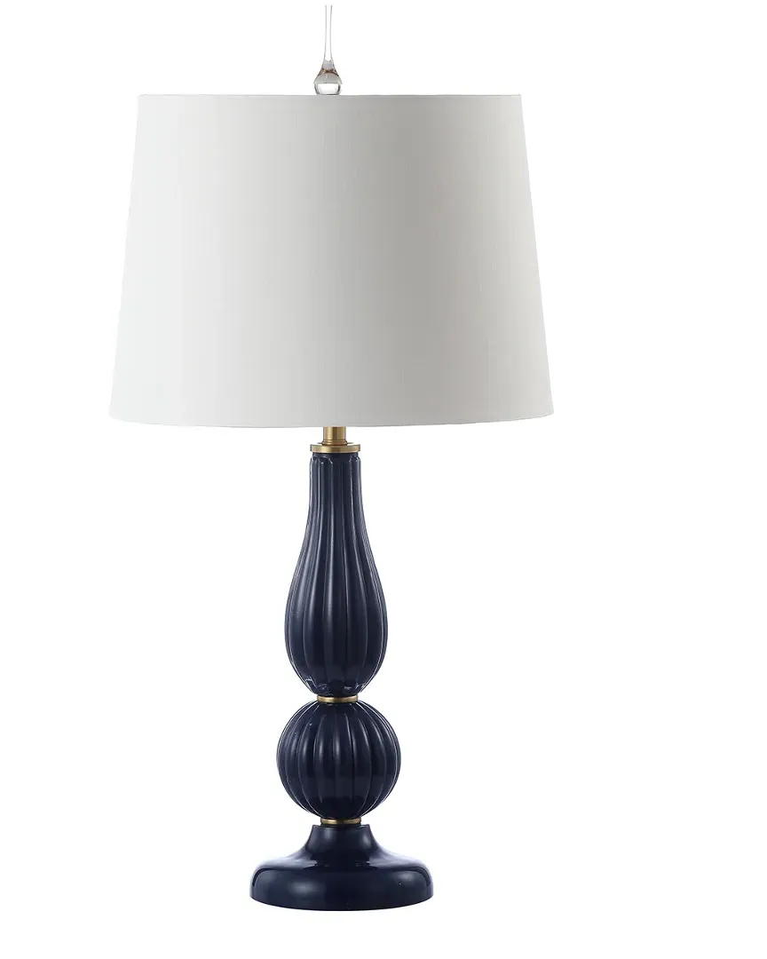 Maddie 28in LED Table Lamp - Navy, Glass image