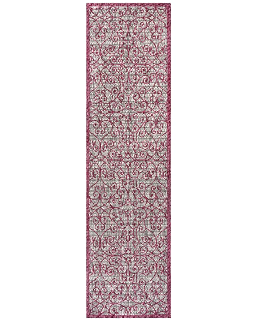 Madrid Vintage Filigree Textured Weave Rug - Gray