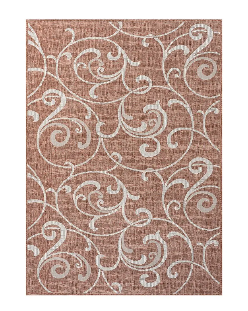Maribel All-Over Scroll Indoor/Outdoor Area Rug - Salmon image