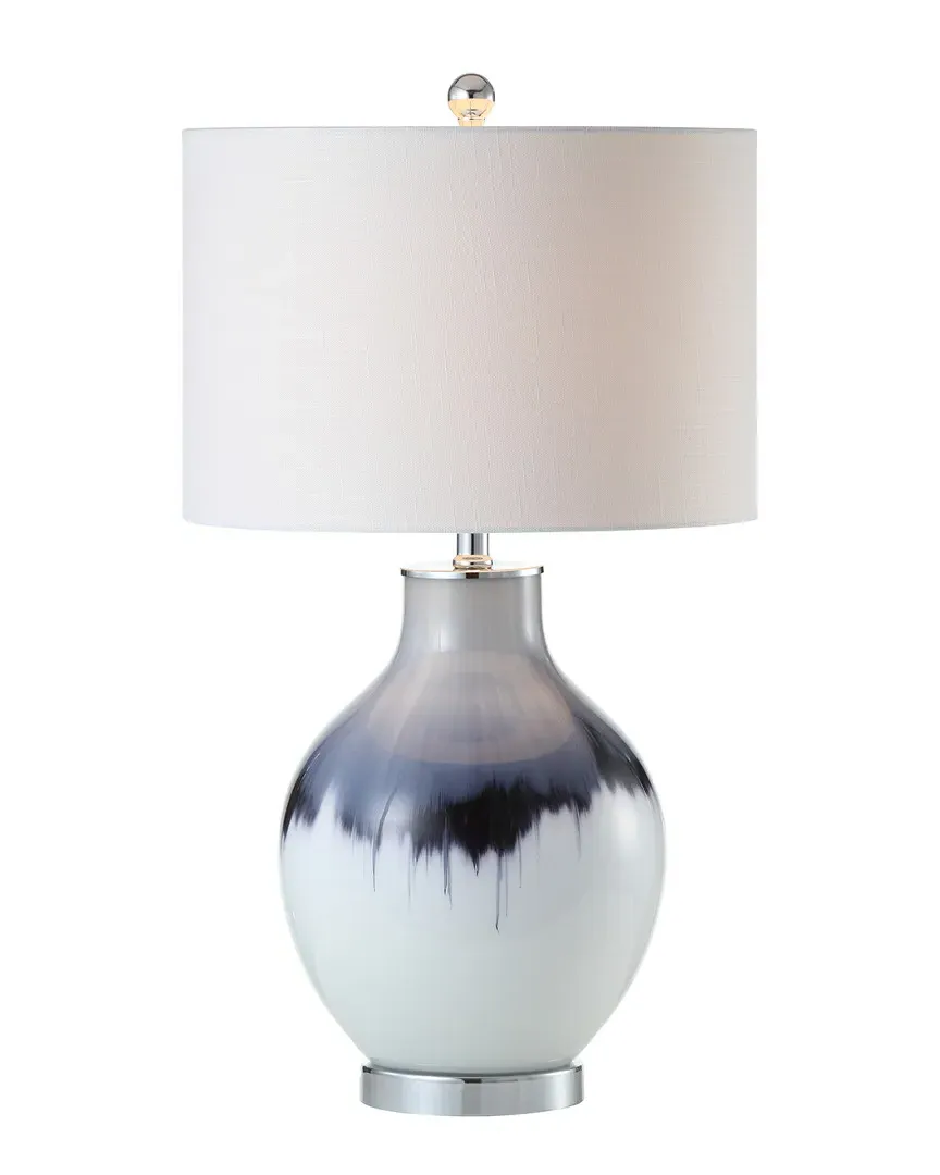 Mia LED Table Lamp - Blue White, Glass Metal