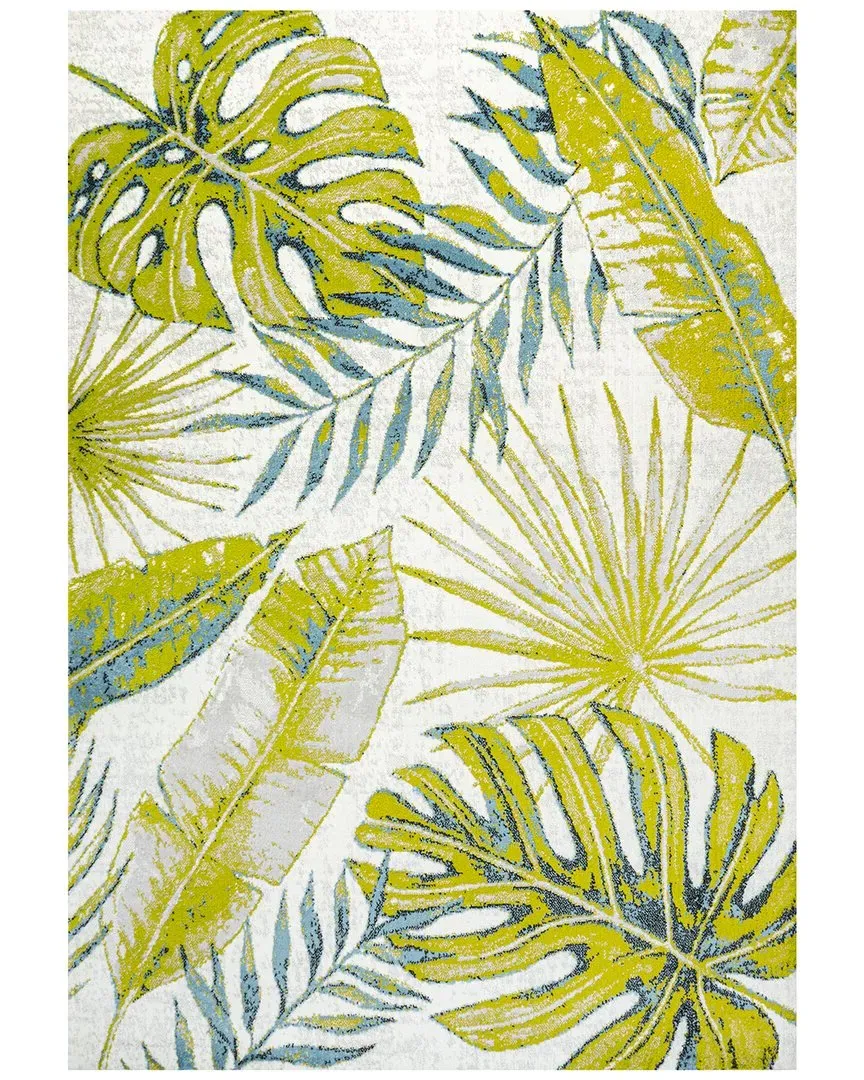 Monstera Tropical Leaves Rug - Ivory image