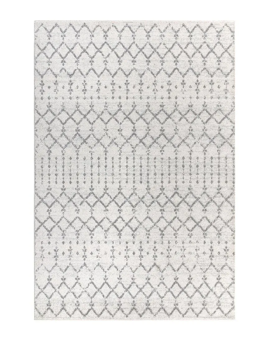Moroccan Hype Diamond Area Rug - Cream, Polypropylene