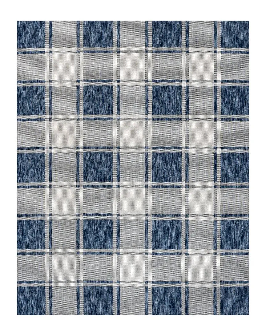 Sabine Gingham Indoor/Outdoor Area Rug - Navy image