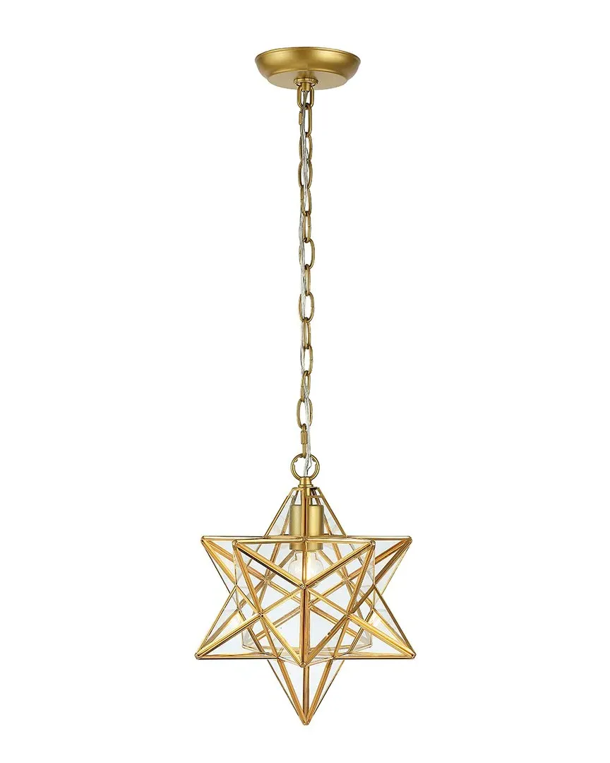 Stella 12in Moravian Star Pendant Light - Gold, Metal image