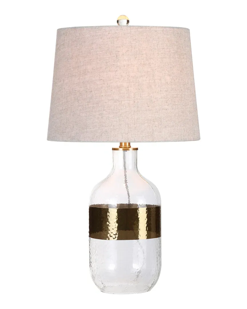 Stevens 25.5in Glass LED Table Lamp - Gold, Glass image