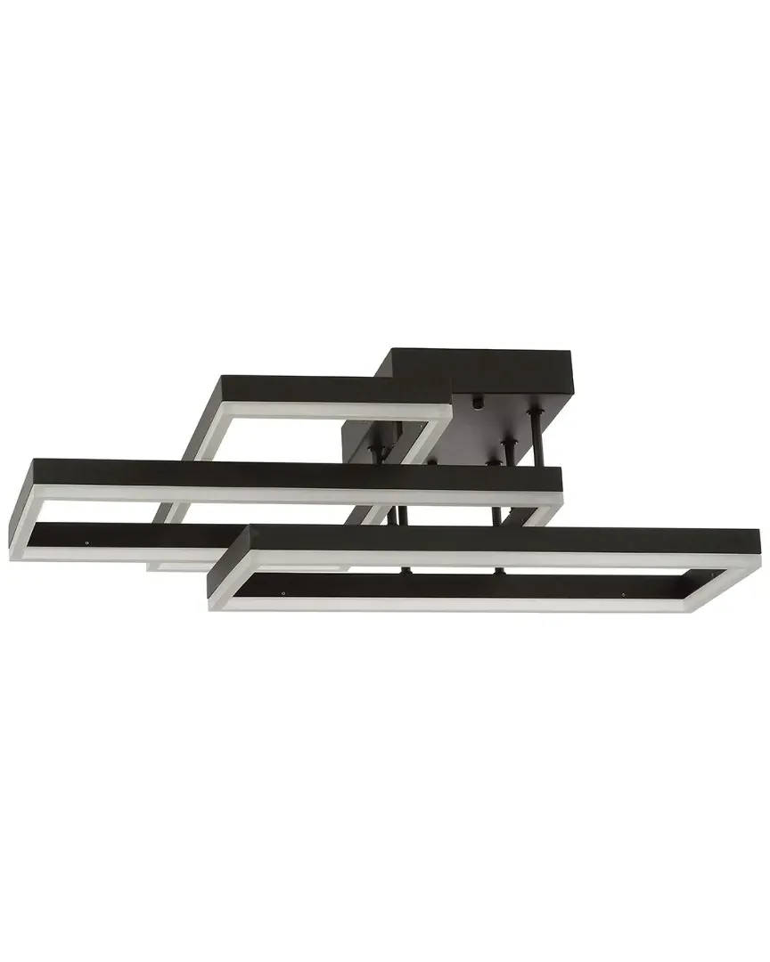 Turing 28in Geometric Integrated LED Flush Mount - Black image