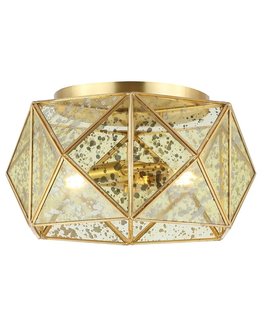 Violet 2-Light Flush Mount Ceiling Light - Gold, Iron image
