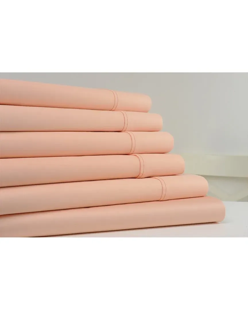 1200tc Cotton Rich Sheet Set - Salmon