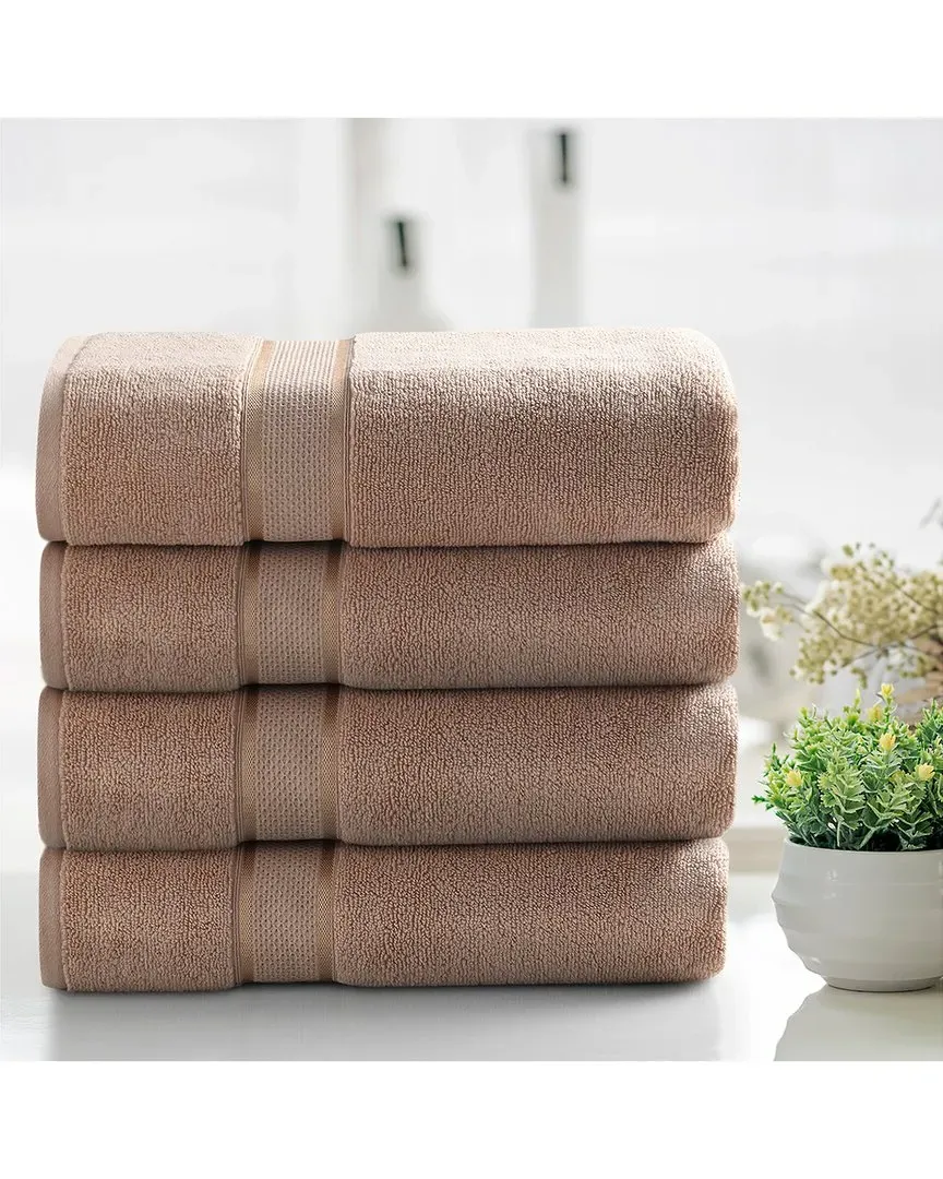 2-Piece Zero Twist Bath Sheet Set - Beige, Cotton