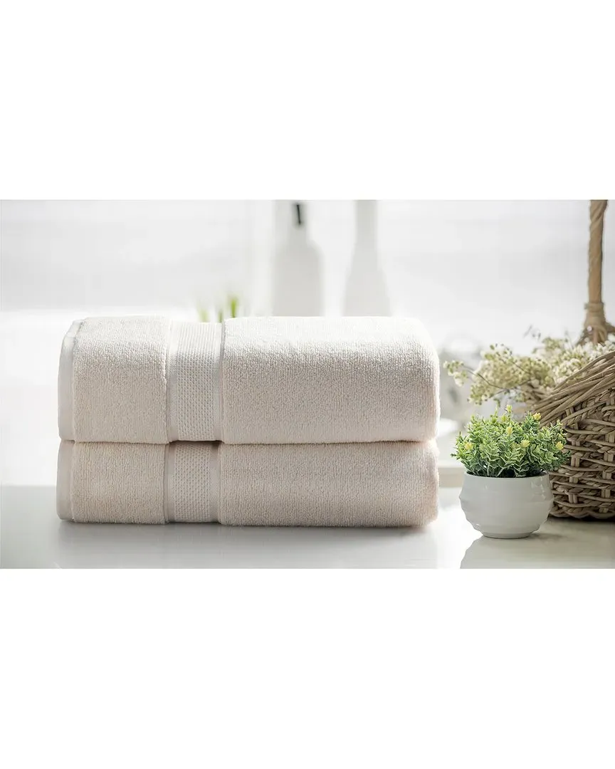 2-Piece Zero Twist Bath Sheet Set - Cream, Cotton