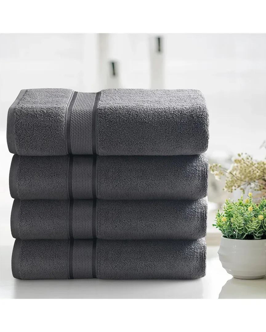 2-Piece Zero Twist Bath Sheet Set - Grey, Cotton