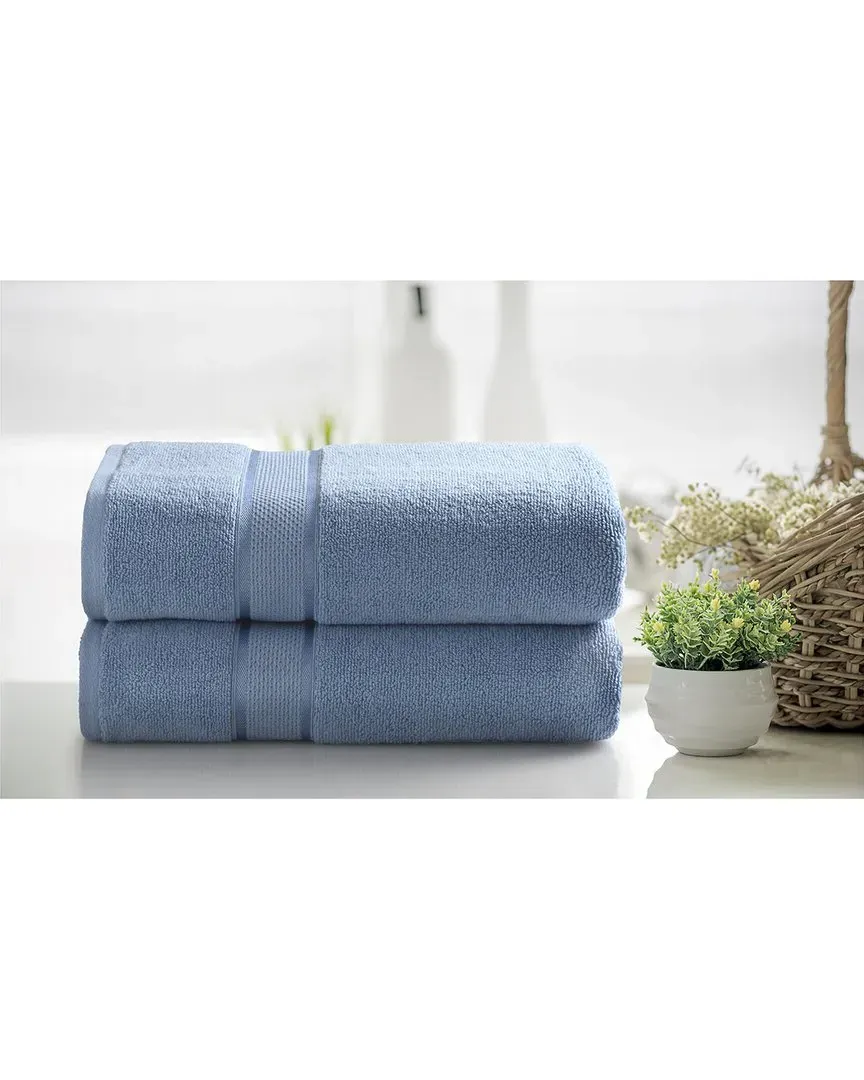 2-Piece Zero Twist Bath Sheet Set - Sky Blue, Cotton