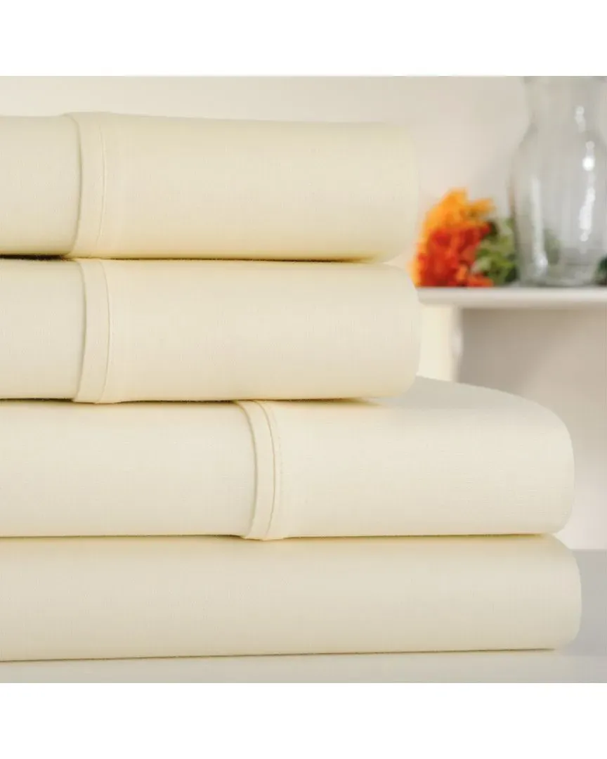 300 Thread Count Sateen Cotton Sheet Set - Ivory