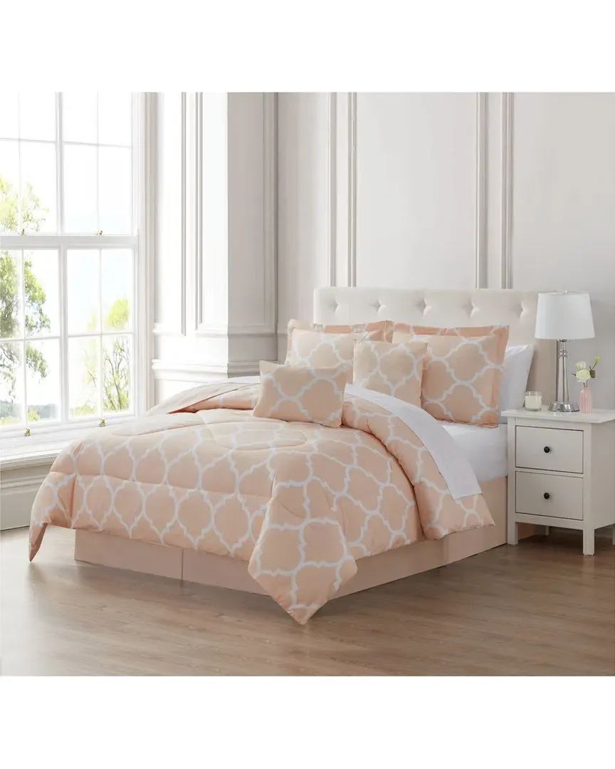 6-Piece Comforter Set - Blush, Microfiber image