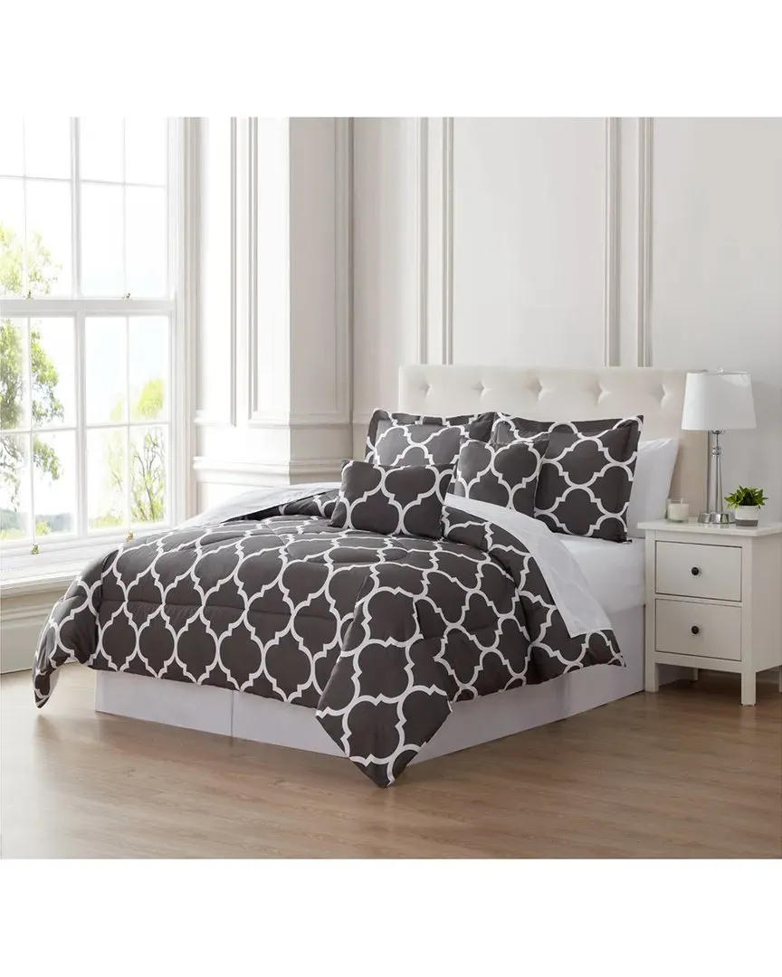 6-Piece Comforter Set - Dark Grey, Microfiber