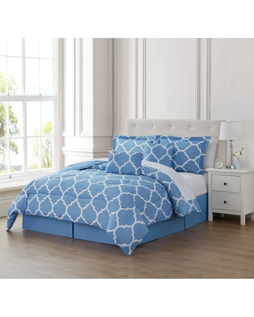 6-Piece Comforter Set - Sky Blue, Microfiber