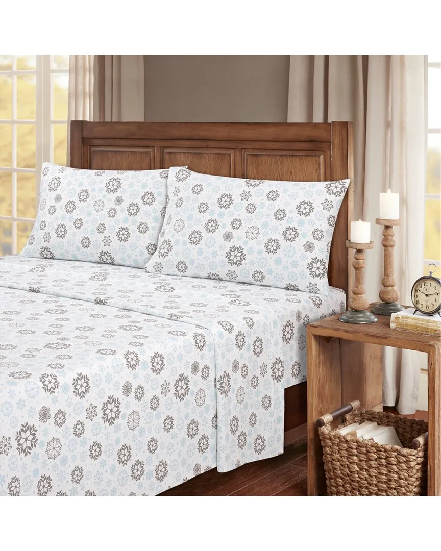 Turkish Cotton Flannel Sheet Set - Gray Blue Frost