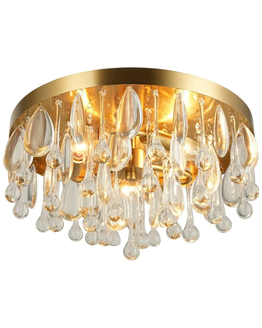 Cascade 3-Light Flush Mount - Gold