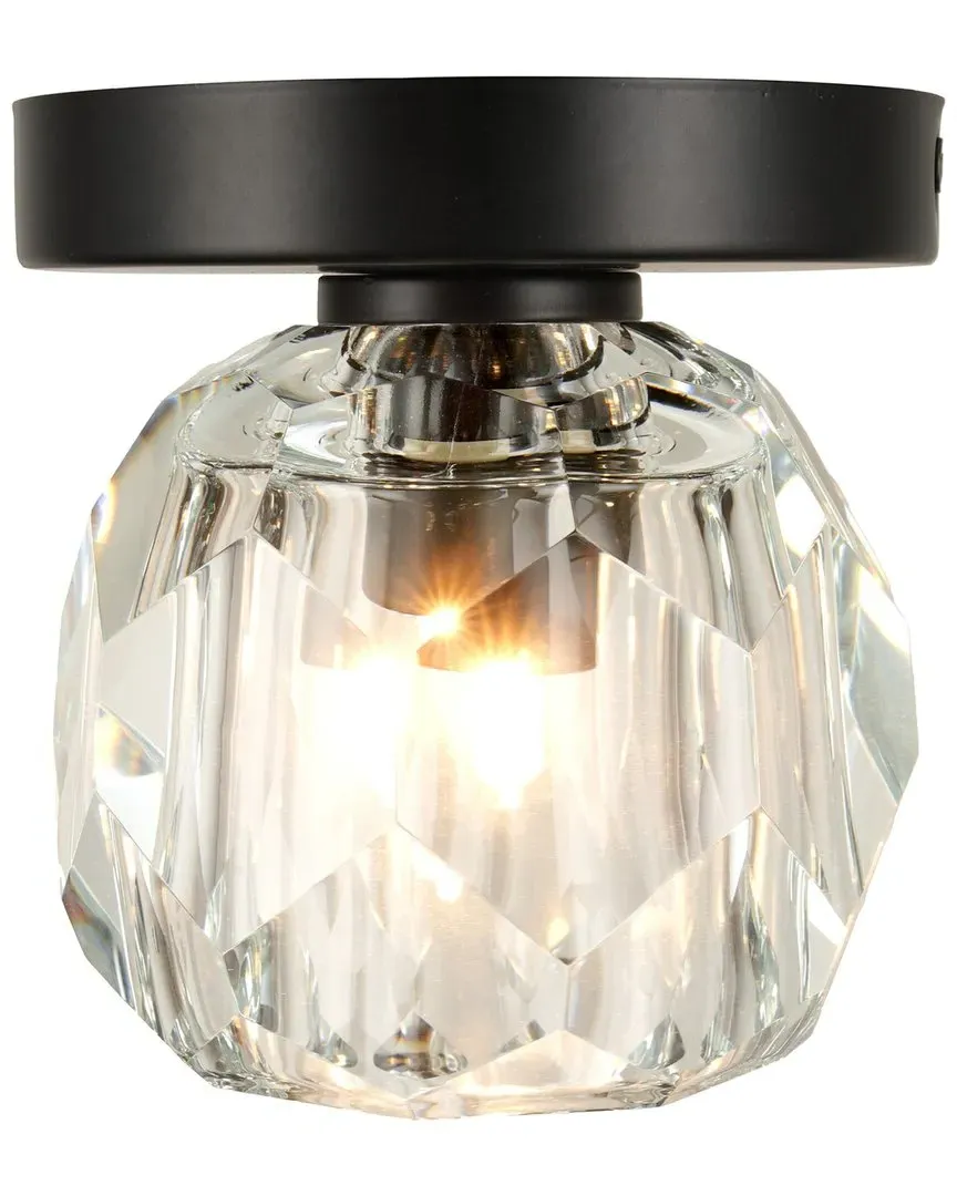 Chateau 1-Light Flush Mount - Black, Metal image