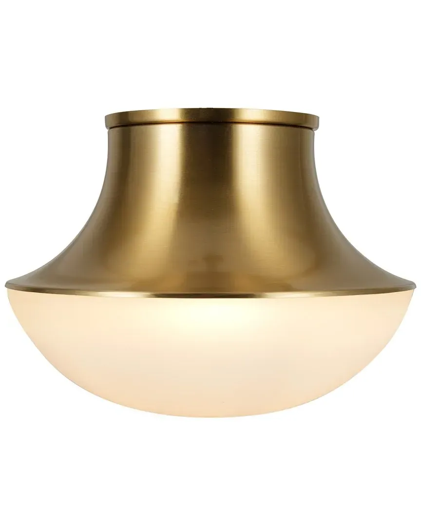 Chelsea 1-Light Flush Mount Ceiling Light - Gold, Metal