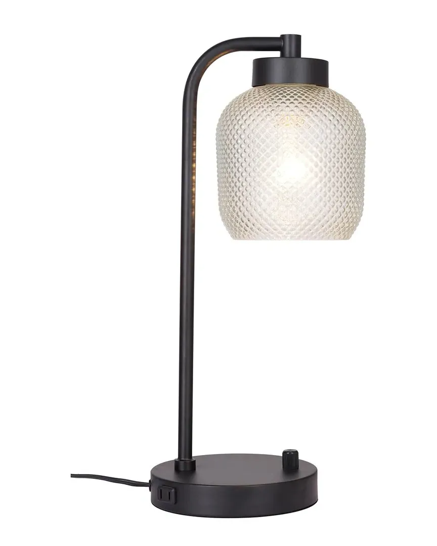Prismatic 1-Light Desk Lamp - Black, Metal image