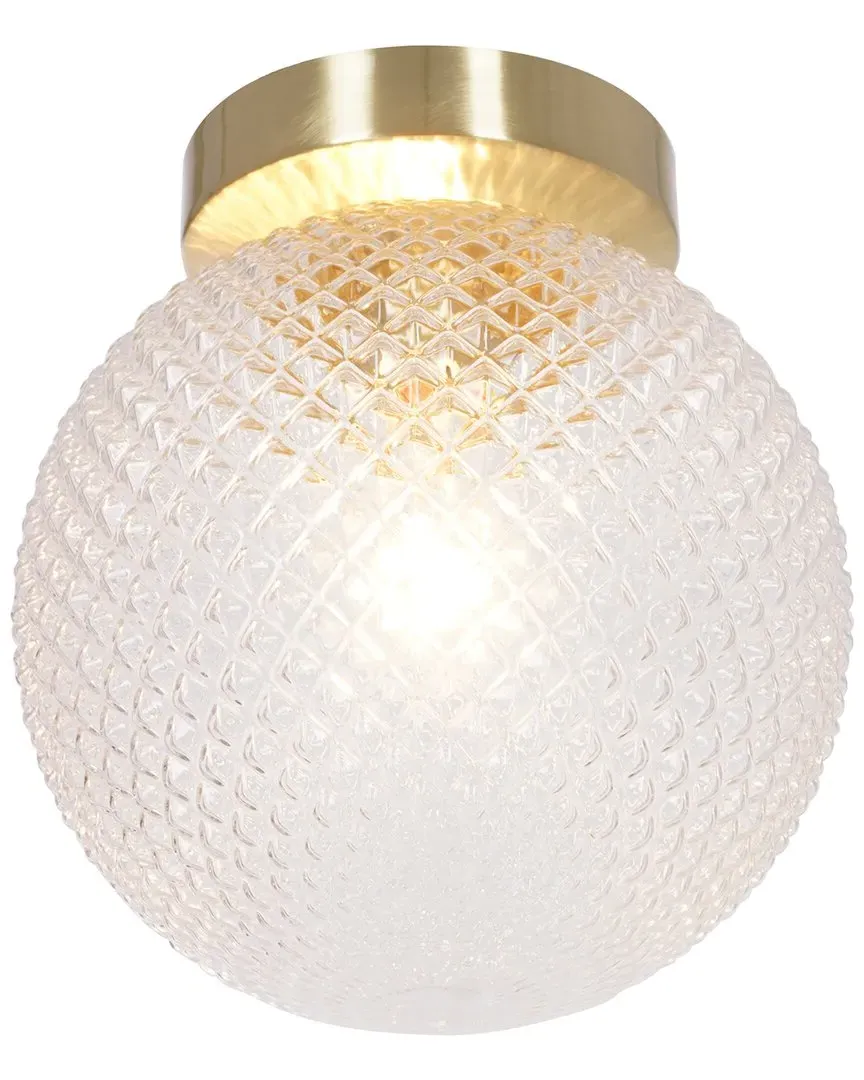 Prismatic 1-Light Flush Mount - Gold, Metal