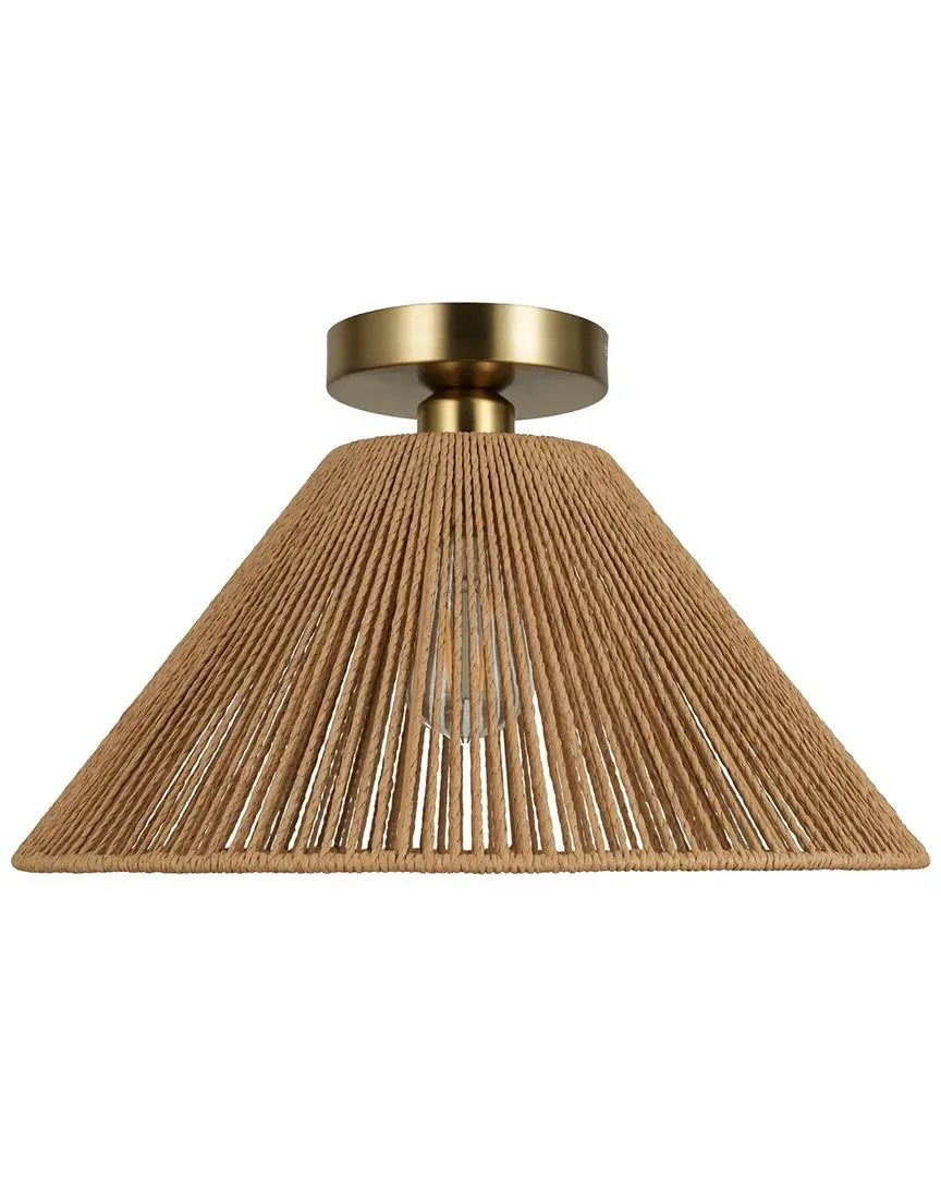 Twine 1-Light Semi-Flush Mount - Gold, Paper Rope image